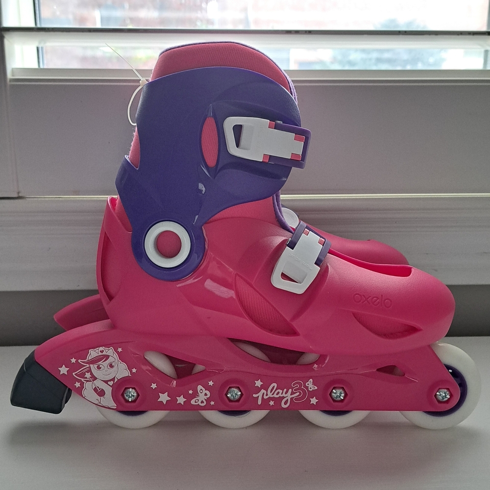 Oxelo Kids Pink and Purple Roller Skates